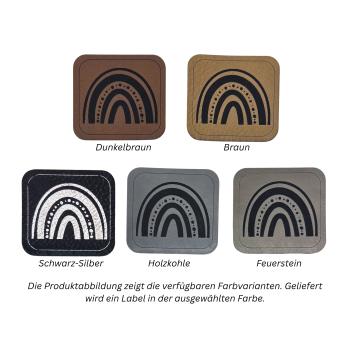 Kunstleder Label Regenbogen